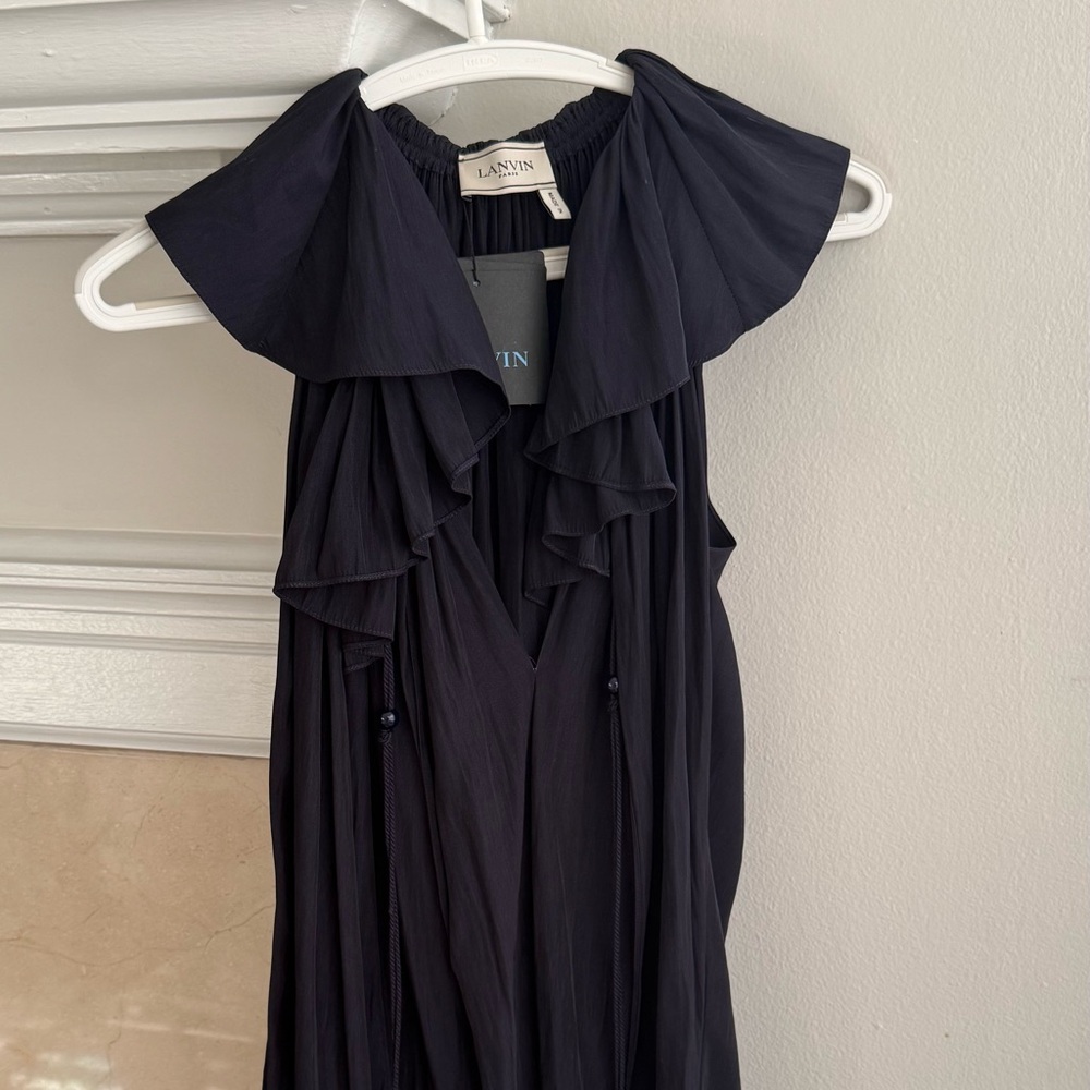 Lanvin Midnight Ruffled Blouse - Picture 2 of 5
